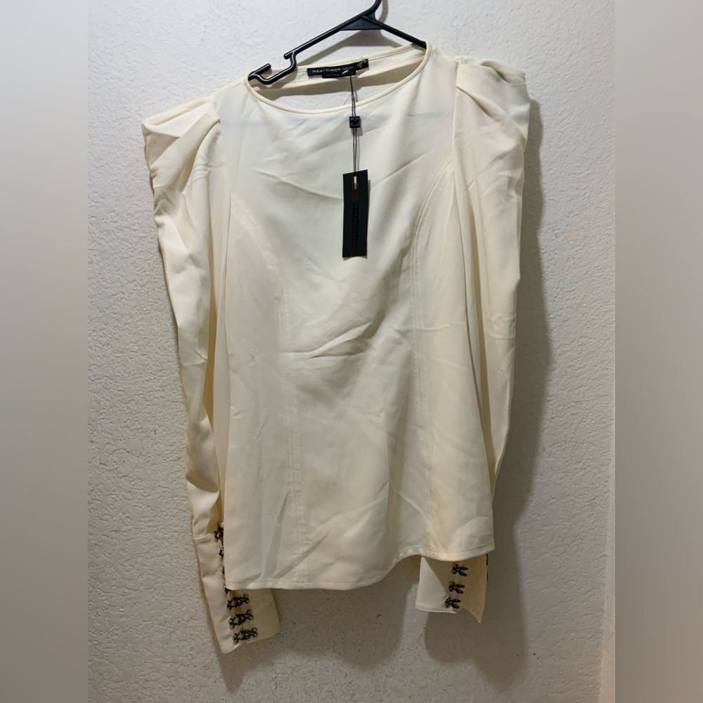 NWT Mackage Collection Open Back blouse long sleeve